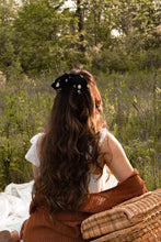 Load image into Gallery viewer, Black Daisy Hair Scarf
