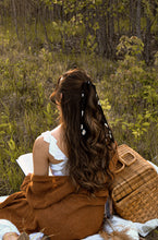 Load image into Gallery viewer, Black Daisy Hair Scarf