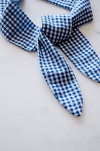 Load image into Gallery viewer, Navy Seer Sucker Scarf