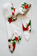 Load image into Gallery viewer, Red and White Floral Hair Scarf
