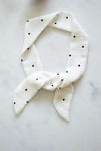 Load image into Gallery viewer, White Polka-Dot Hair Scarf