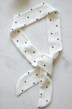Load image into Gallery viewer, White Polka-Dot Hair Scarf