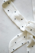 Load image into Gallery viewer, White Polka-Dot Hair Scarf