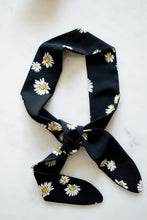 Load image into Gallery viewer, Black Daisy Hair Scarf