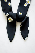 Load image into Gallery viewer, Black Daisy Hair Scarf