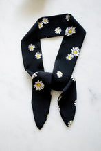 Load image into Gallery viewer, Black Daisy Hair Scarf