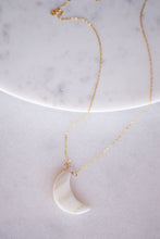 Load image into Gallery viewer, Quarter Moon Mother of Pearl Necklace