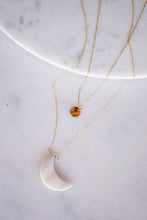 Load image into Gallery viewer, Quarter Moon Mother of Pearl Necklace