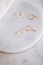 Load image into Gallery viewer, Semi Circle Ear Climbers