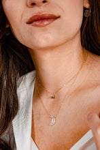 Load image into Gallery viewer, Quarter Moon Moonstone Pendant Necklace