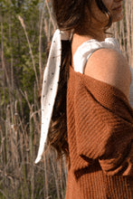 Load image into Gallery viewer, White Polka-Dot Hair Scarf