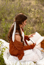 Load image into Gallery viewer, Black and White Striped Hair Scarf