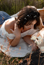 Load image into Gallery viewer, Black Daisy Hair Scarf