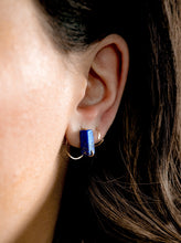 Load image into Gallery viewer, Minimalist Lapis Ear Jacket Earrings