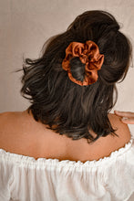 Load image into Gallery viewer, Silky Satin Rust Scrunchie