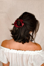 Load image into Gallery viewer, Silky Burgandy Scrunchie