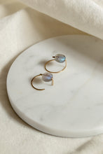 Load image into Gallery viewer, Faceted Labradorite Stud Ear Threaders