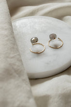 Load image into Gallery viewer, Faceted Labradorite Stud Ear Threaders