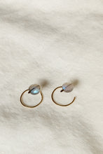 Load image into Gallery viewer, Faceted Labradorite Stud Ear Threaders