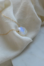 Load image into Gallery viewer, Rainbow Moonstone Slice Necklace