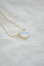 Load image into Gallery viewer, Quarter Moon Moonstone Pendant Necklace
