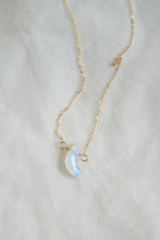 Load image into Gallery viewer, Quarter Moon Moonstone Pendant Necklace