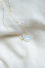 Load image into Gallery viewer, Quarter Moon Moonstone Pendant Necklace