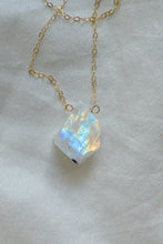 Load image into Gallery viewer, Rainbow Moonstone Slice Necklace