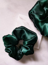 Load image into Gallery viewer, Emerald Satin Scrunchie