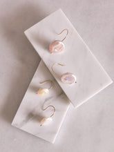 Load image into Gallery viewer, Mini Coin Pearl Drop Earrings