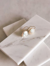 Load image into Gallery viewer, Mini Coin Pearl Drop Earrings