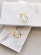 Load image into Gallery viewer, Rainbow Moonstone Ear Jackets