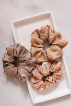 Load image into Gallery viewer, Gold Foil Pleated Scrunchie