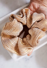 Load image into Gallery viewer, Gold Foil Pleated Scrunchie