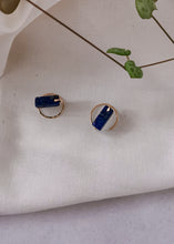 Load image into Gallery viewer, Minimalist Lapis Ear Jacket Earrings