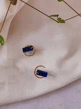 Load image into Gallery viewer, Minimalist Lapis Ear Jacket Earrings