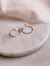 Load image into Gallery viewer, Pearl Ear Jacket Earrings
