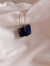 Load image into Gallery viewer, Geometric Lapis Lazuli Drop Earrings