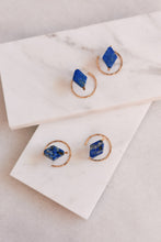 Load image into Gallery viewer, Lapis Lazuli Geometric Earrings