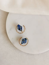 Load image into Gallery viewer, Lapis Lazuli Geometric Earrings