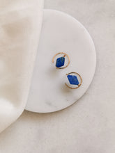 Load image into Gallery viewer, Lapis Lazuli Geometric Earrings