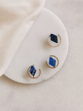 Load image into Gallery viewer, Lapis Lazuli Geometric Earrings