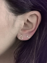 Load image into Gallery viewer, Geometric Triangle Studs