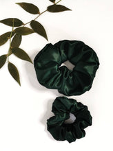 Load image into Gallery viewer, Emerald Satin Scrunchie