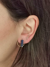 Load image into Gallery viewer, Minimalist Lapis Ear Jacket Earrings