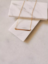 Load image into Gallery viewer, Minimalist Gold Bar Necklace