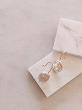 Load image into Gallery viewer, Coin Pearl Drop Earrings
