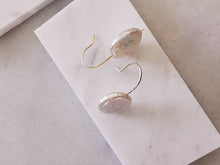 Load image into Gallery viewer, Coin Pearl Drop Earrings