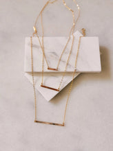 Load image into Gallery viewer, Minimalist Gold Bar Necklace