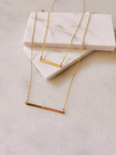 Load image into Gallery viewer, Minimalist Gold Bar Necklace